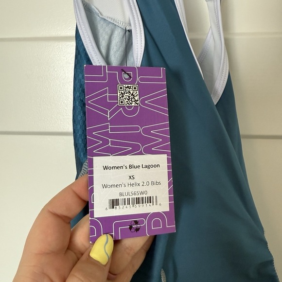 Primal Helix 2.0 Women's Bibs Blue Lagoon Size XS Cycling $170 BRAND NEW - Picture 3 of 3